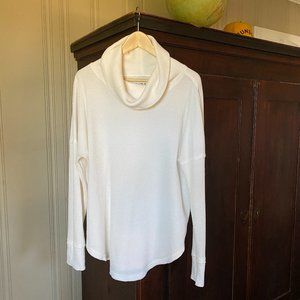COPY - Maeve, Cream Thermal Cowl-Neck Tunic, L